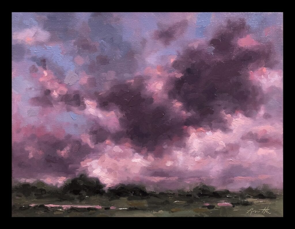 "Early July Sky" Oil on Canvas 11 x 14 by Robert Armetta
