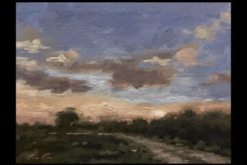 "Evening Path" Oil on Canvas 6 x 8 by Robert Armetta