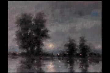 "Evening on the Juniata" Oil on Canvas 6 x 8 by Robert Armetta