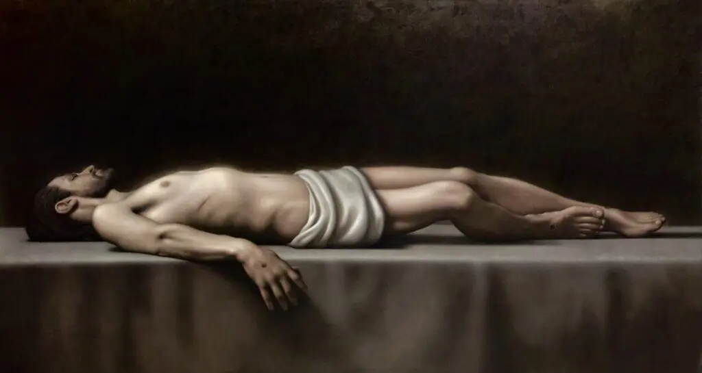 Entombment, oil on canvas, life-size by Robert Armetta