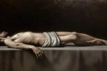 Entombment, oil on canvas, life-size by Robert Armetta